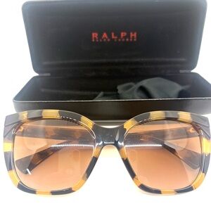 Ralph Lauren Tortoiseshell Square Sunglasses - Brown Lenses